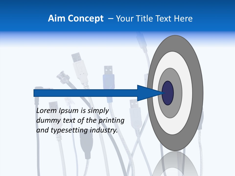 Closeup Interconnect Numbers PowerPoint Template