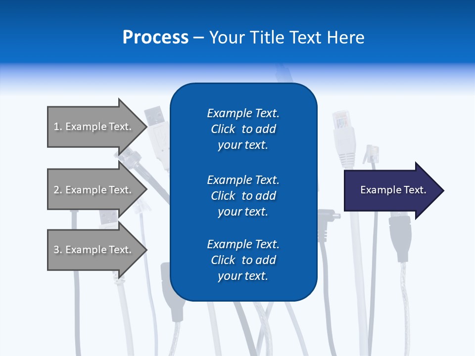 Closeup Interconnect Numbers PowerPoint Template