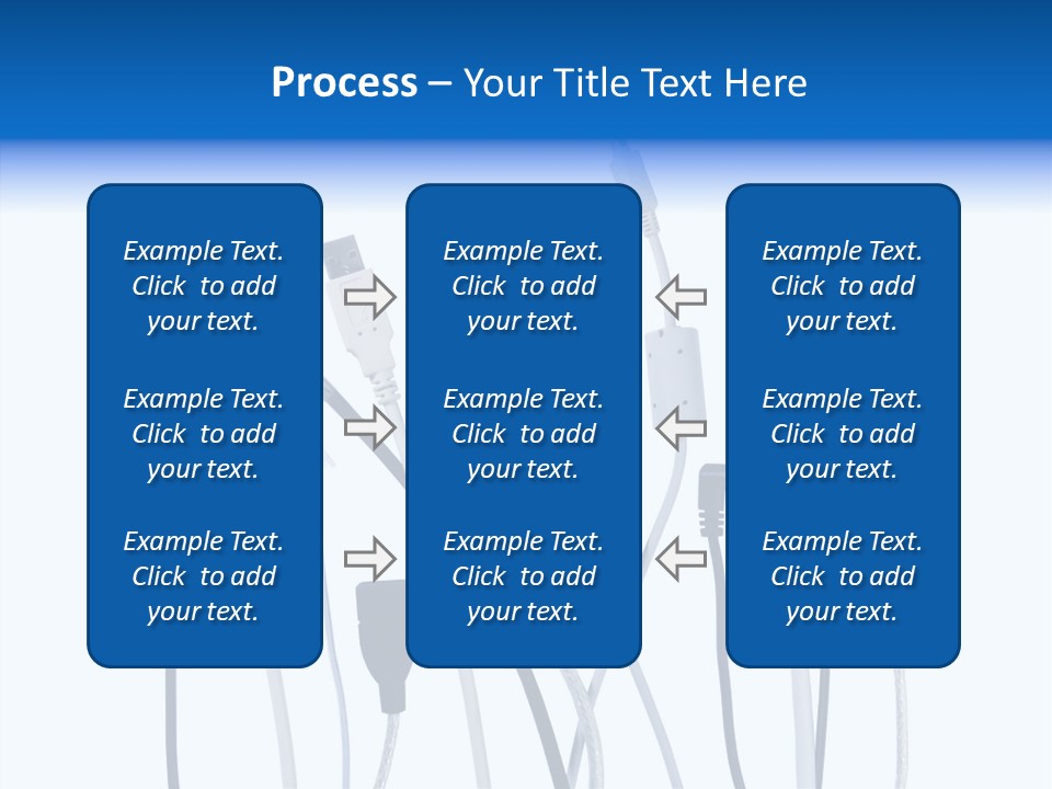 Closeup Interconnect Numbers PowerPoint Template