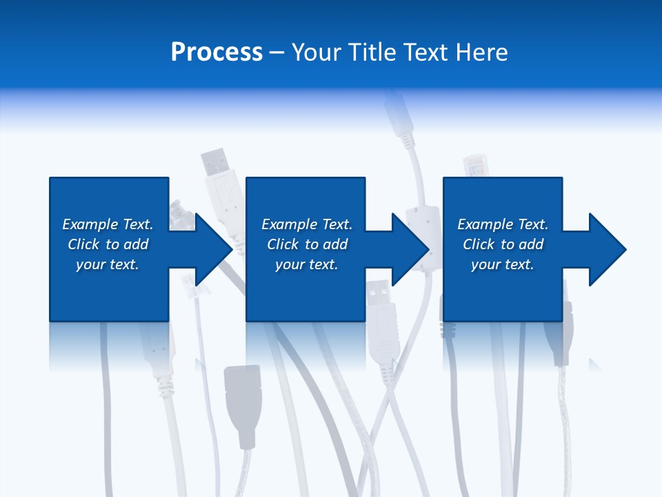 Closeup Interconnect Numbers PowerPoint Template