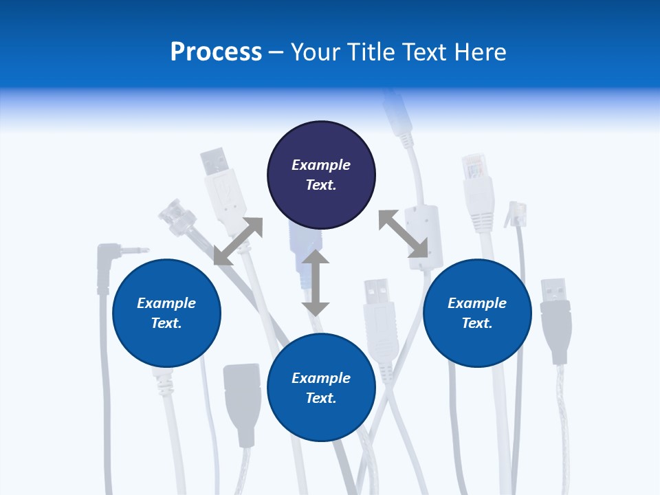 Closeup Interconnect Numbers PowerPoint Template