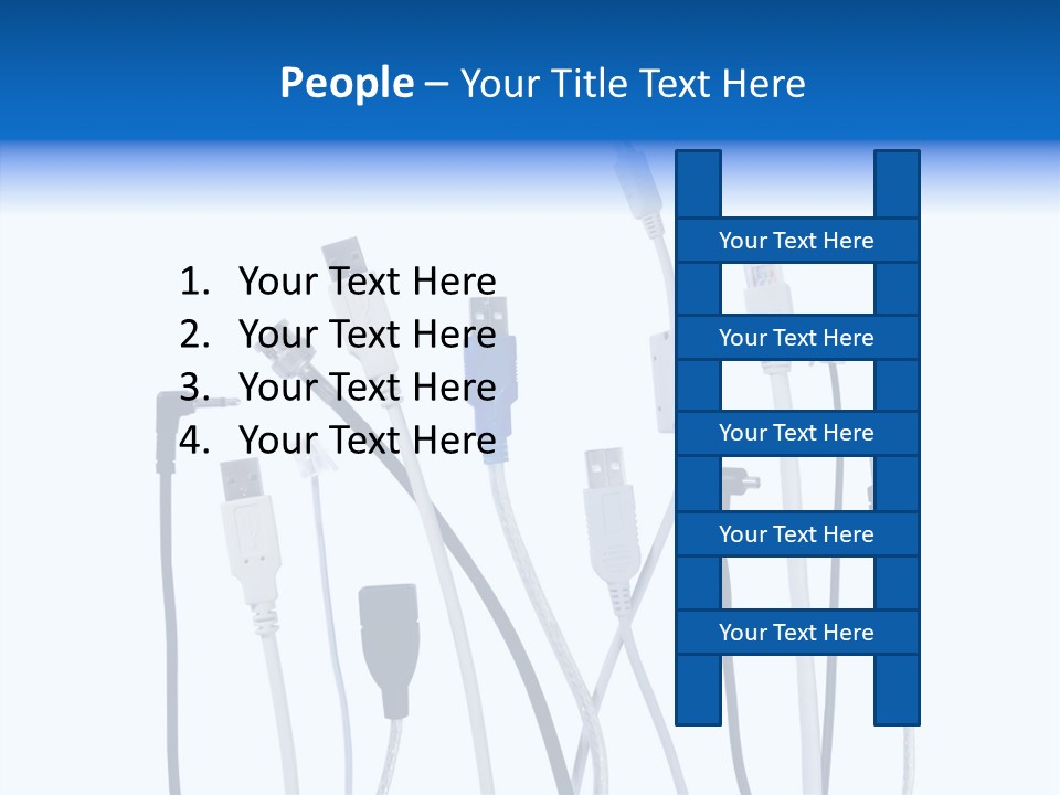 Closeup Interconnect Numbers PowerPoint Template