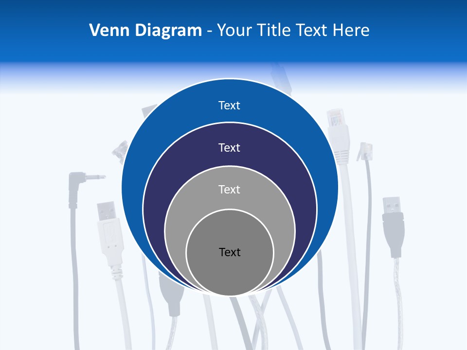 Closeup Interconnect Numbers PowerPoint Template