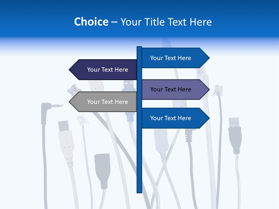 Closeup Interconnect Numbers PowerPoint Template