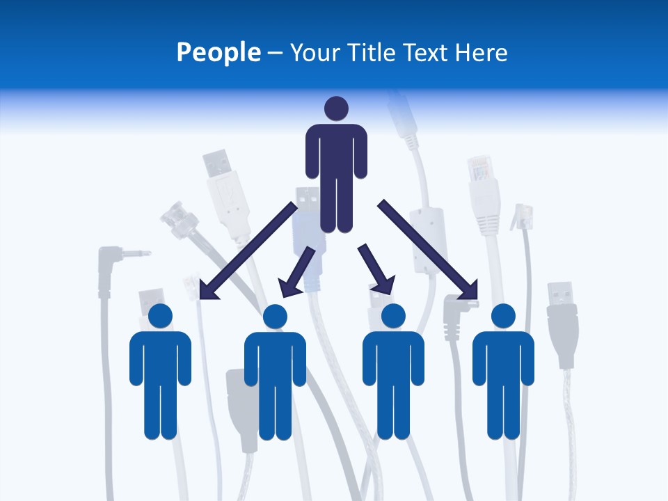 Closeup Interconnect Numbers PowerPoint Template