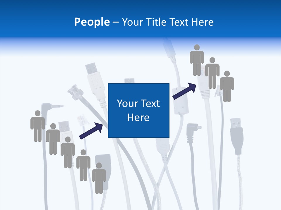Closeup Interconnect Numbers PowerPoint Template