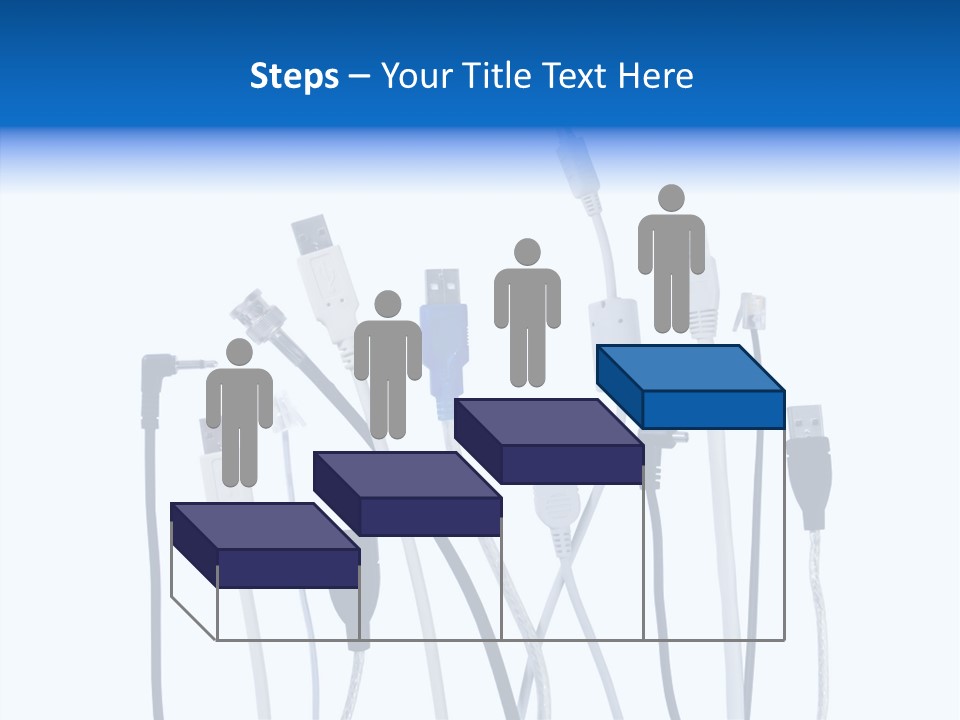 Closeup Interconnect Numbers PowerPoint Template