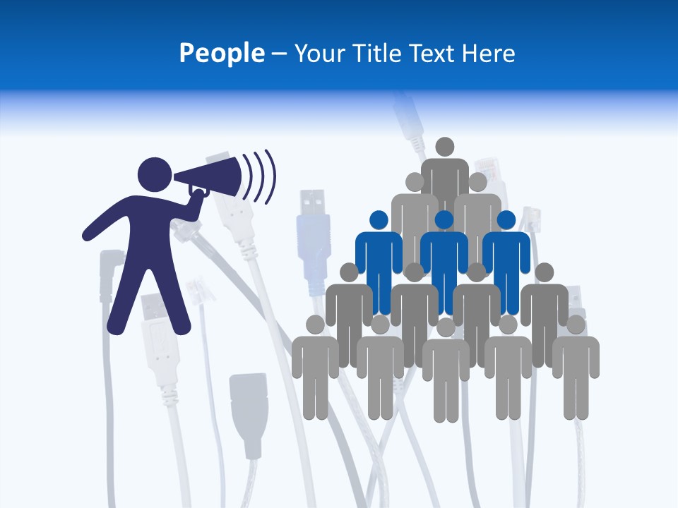 Closeup Interconnect Numbers PowerPoint Template