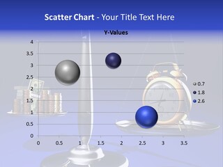A Scale With A Clock And Money On It PowerPoint Template