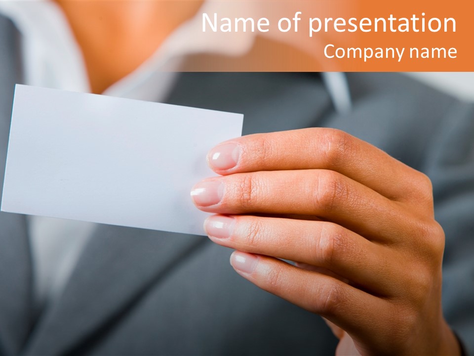 Partner Card Smiling PowerPoint Template