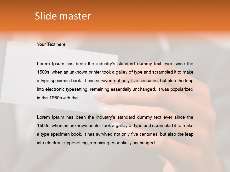 Partner Card Smiling PowerPoint Template