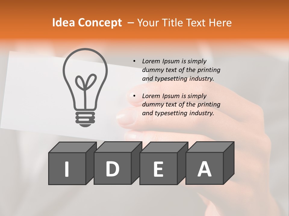 Partner Card Smiling PowerPoint Template