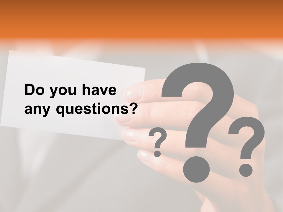 Partner Card Smiling PowerPoint Template