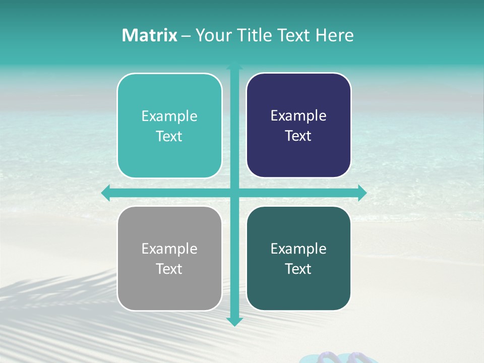 A Pair Of Flip Flops Sitting On A Sandy Beach PowerPoint Template