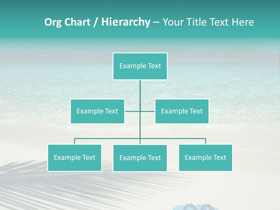 A Pair Of Flip Flops Sitting On A Sandy Beach PowerPoint Template