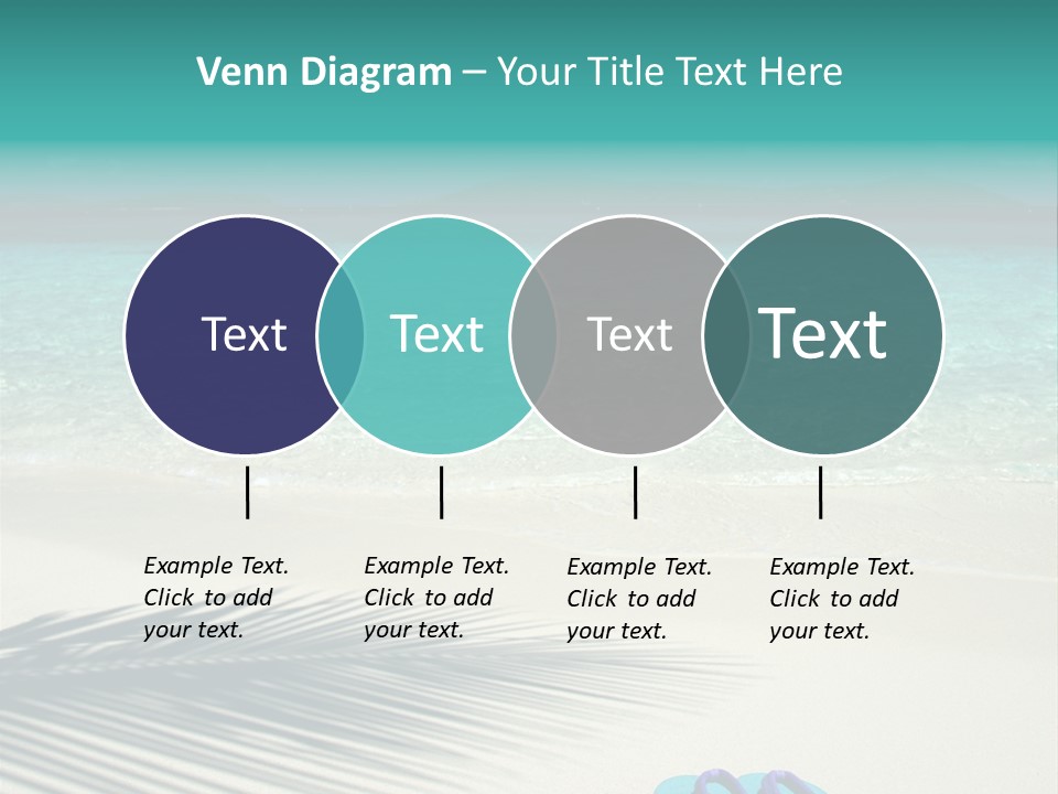 A Pair Of Flip Flops Sitting On A Sandy Beach PowerPoint Template