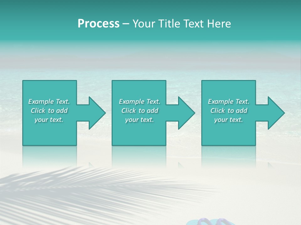 A Pair Of Flip Flops Sitting On A Sandy Beach PowerPoint Template