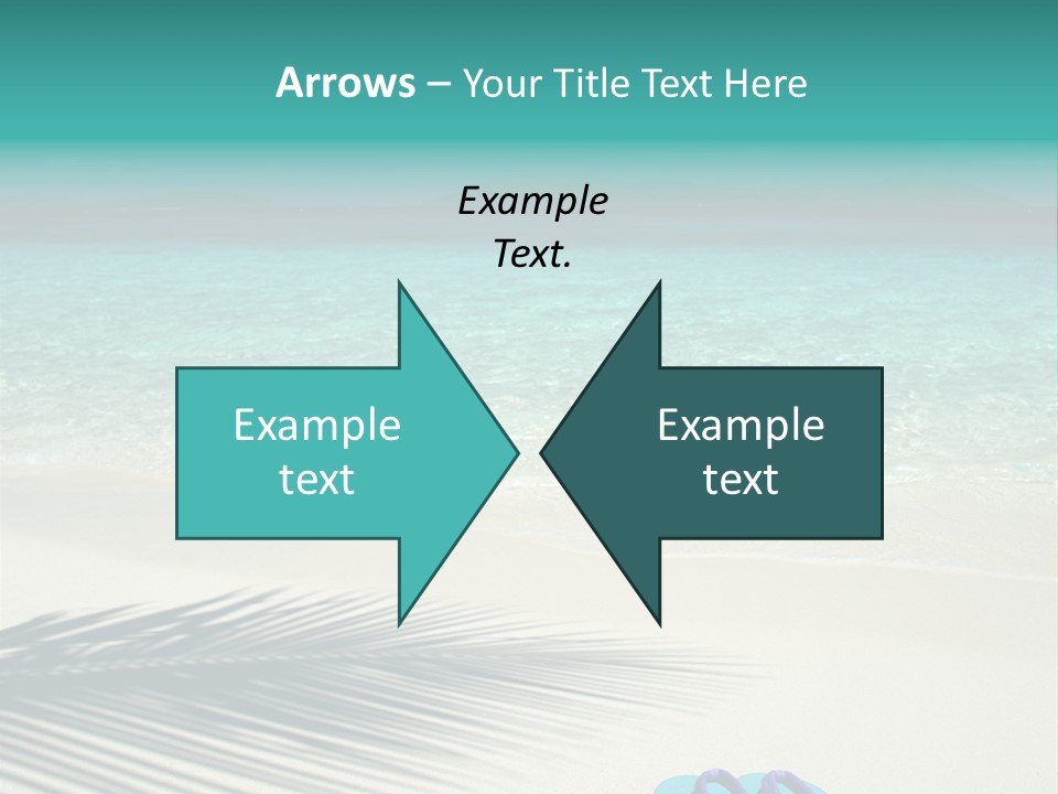 A Pair Of Flip Flops Sitting On A Sandy Beach PowerPoint Template