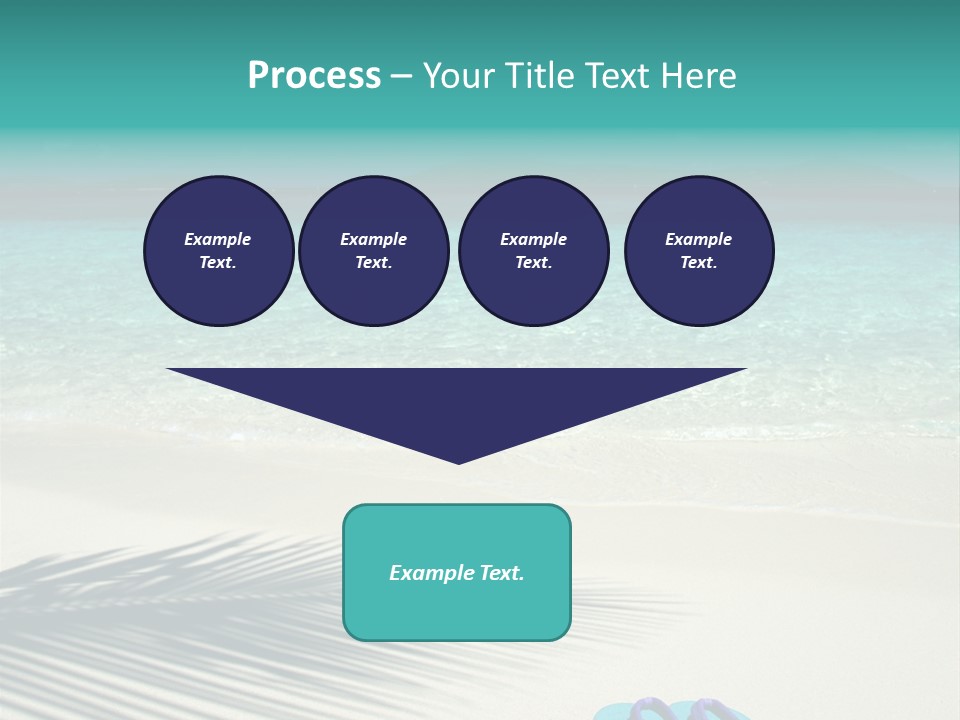 A Pair Of Flip Flops Sitting On A Sandy Beach PowerPoint Template