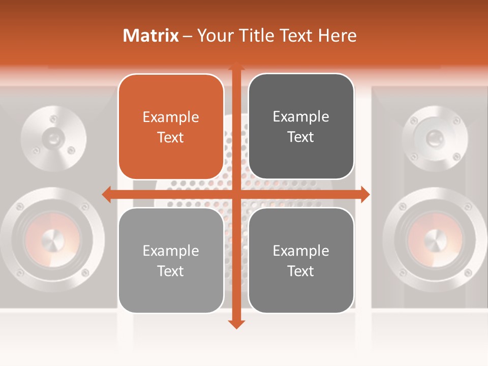 A Set Of Speakers On A White Background PowerPoint Template