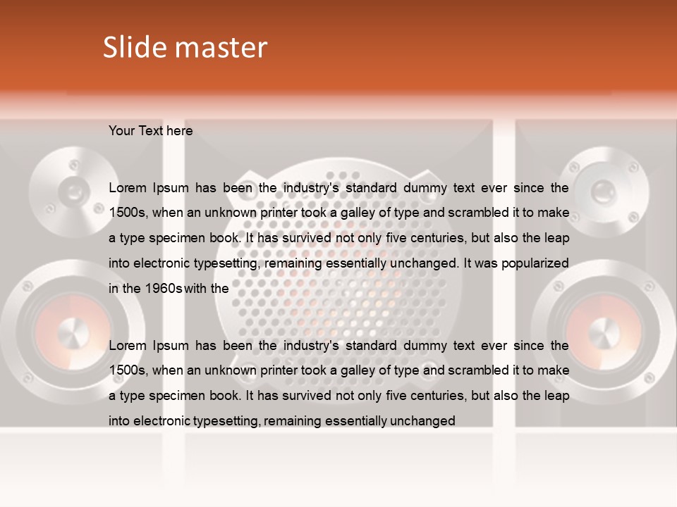 A Set Of Speakers On A White Background PowerPoint Template