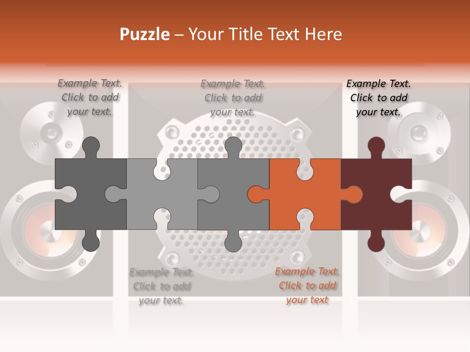 A Set Of Speakers On A White Background PowerPoint Template