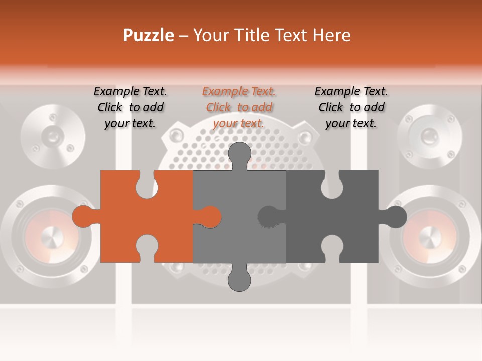 A Set Of Speakers On A White Background PowerPoint Template