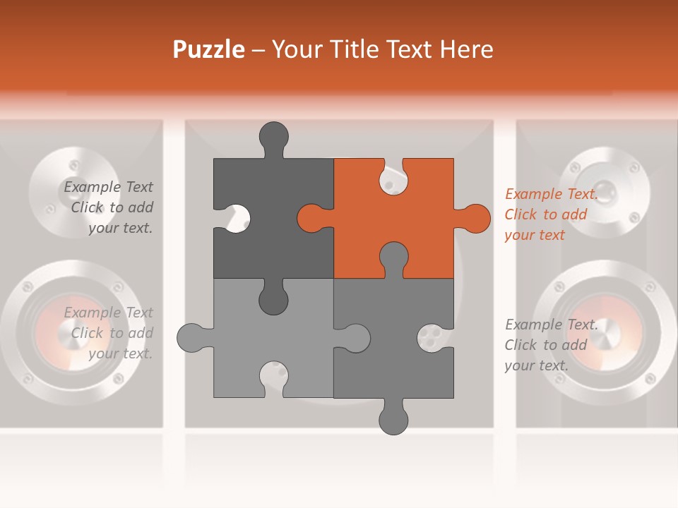 A Set Of Speakers On A White Background PowerPoint Template