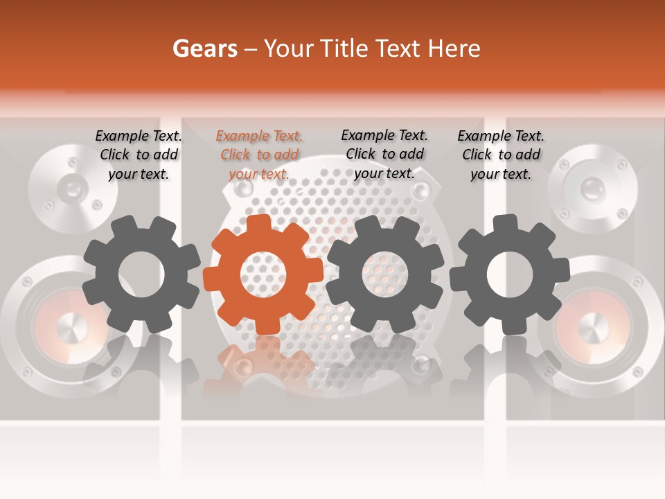 A Set Of Speakers On A White Background PowerPoint Template