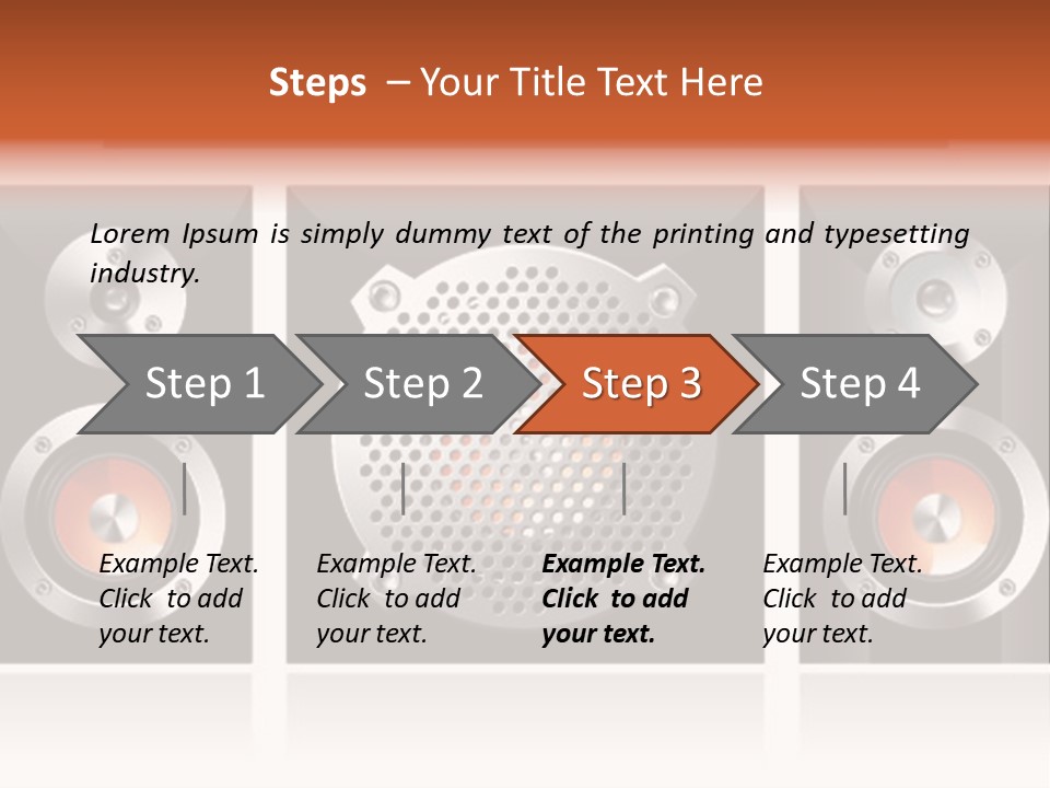 A Set Of Speakers On A White Background PowerPoint Template