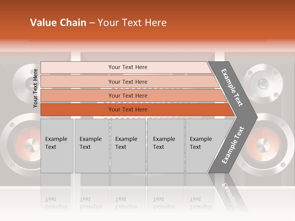 A Set Of Speakers On A White Background PowerPoint Template