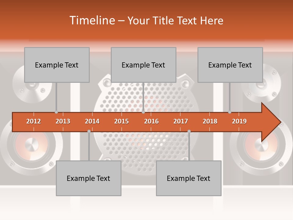 A Set Of Speakers On A White Background PowerPoint Template