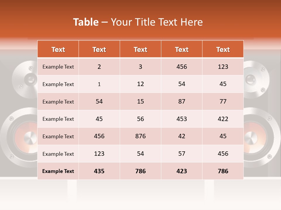 A Set Of Speakers On A White Background PowerPoint Template