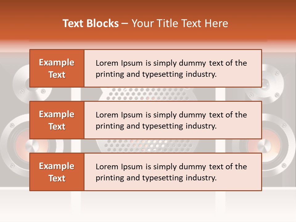 A Set Of Speakers On A White Background PowerPoint Template