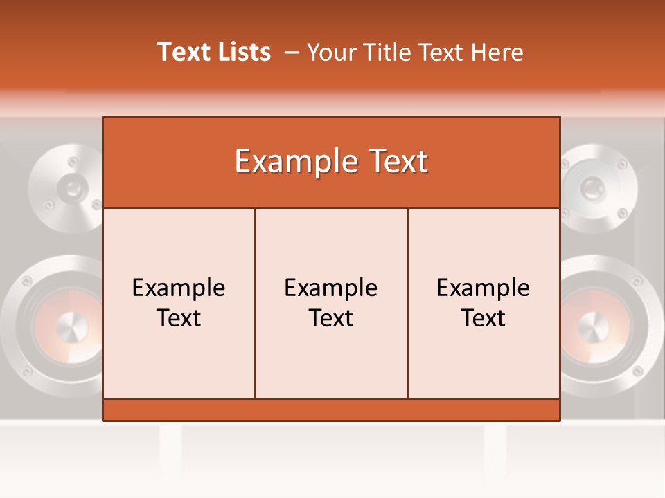 A Set Of Speakers On A White Background PowerPoint Template