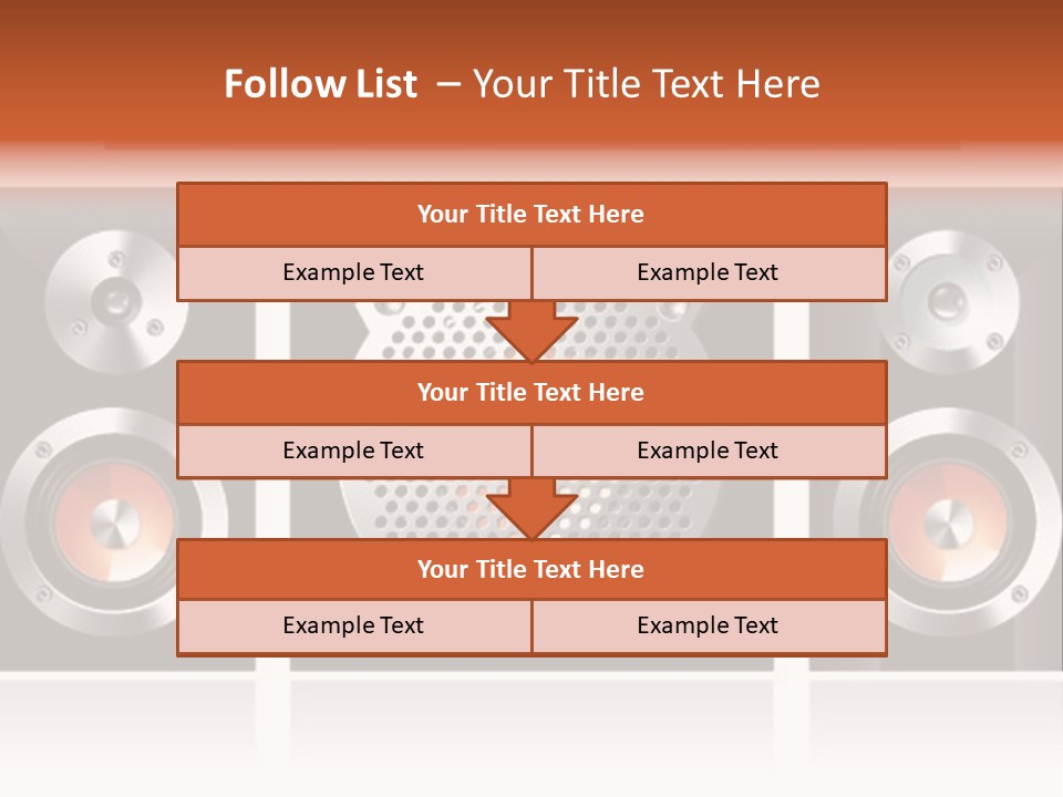 A Set Of Speakers On A White Background PowerPoint Template