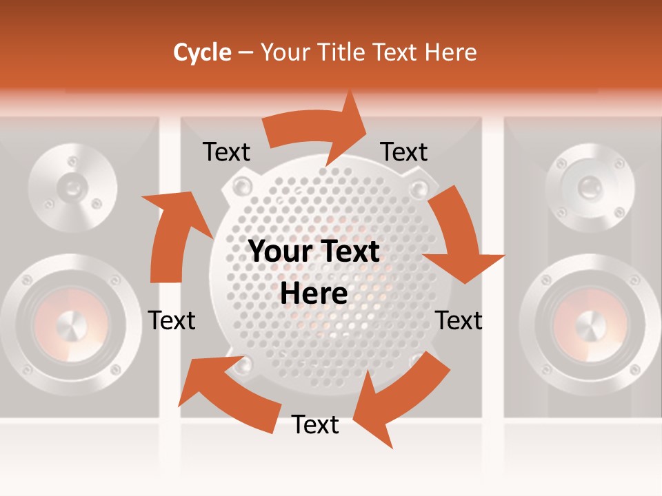 A Set Of Speakers On A White Background PowerPoint Template
