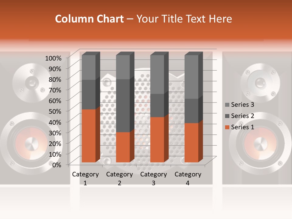 A Set Of Speakers On A White Background PowerPoint Template