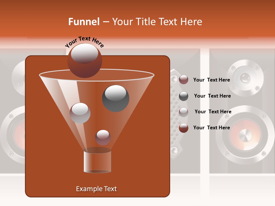 A Set Of Speakers On A White Background PowerPoint Template