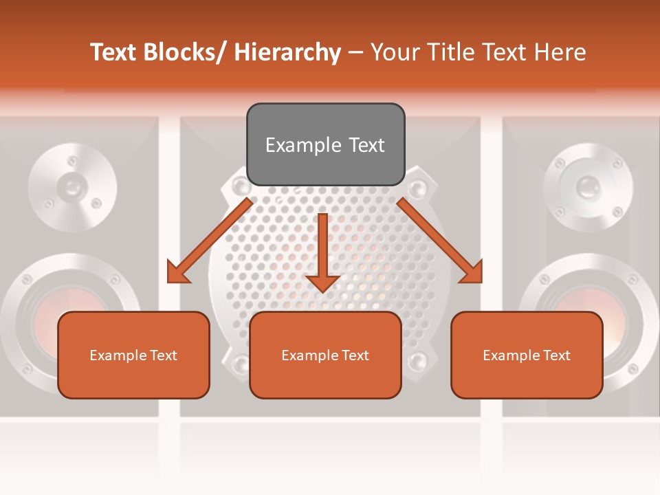 A Set Of Speakers On A White Background PowerPoint Template
