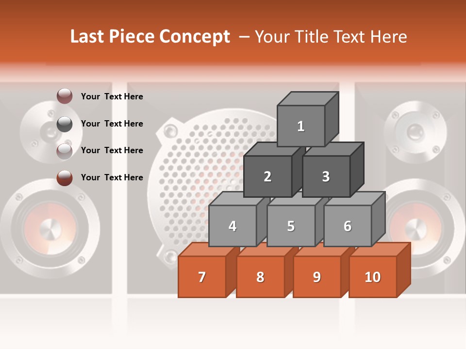 A Set Of Speakers On A White Background PowerPoint Template