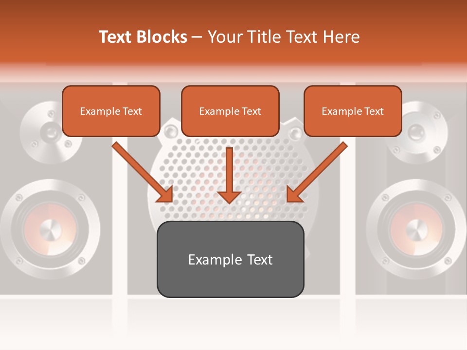 A Set Of Speakers On A White Background PowerPoint Template
