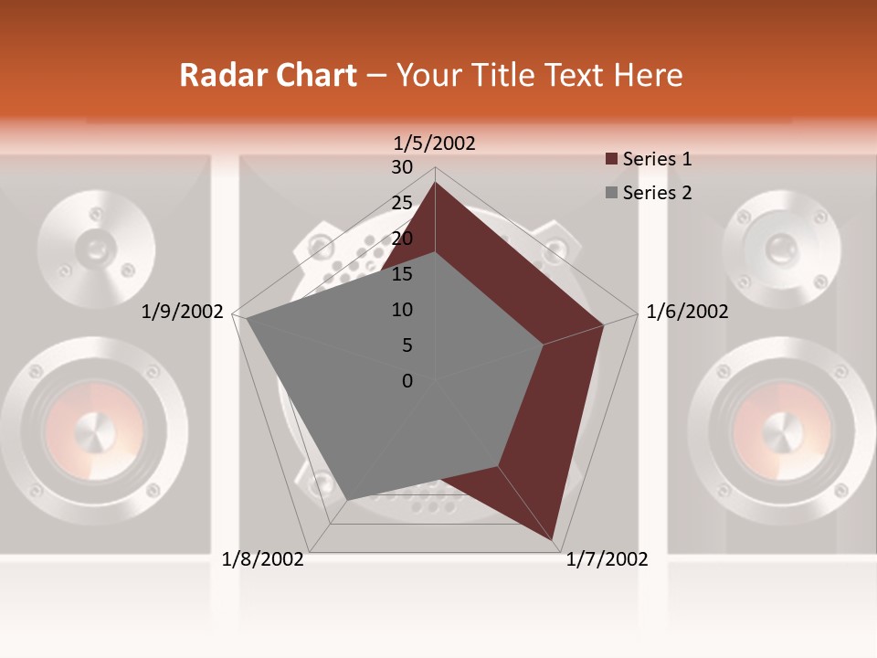 A Set Of Speakers On A White Background PowerPoint Template