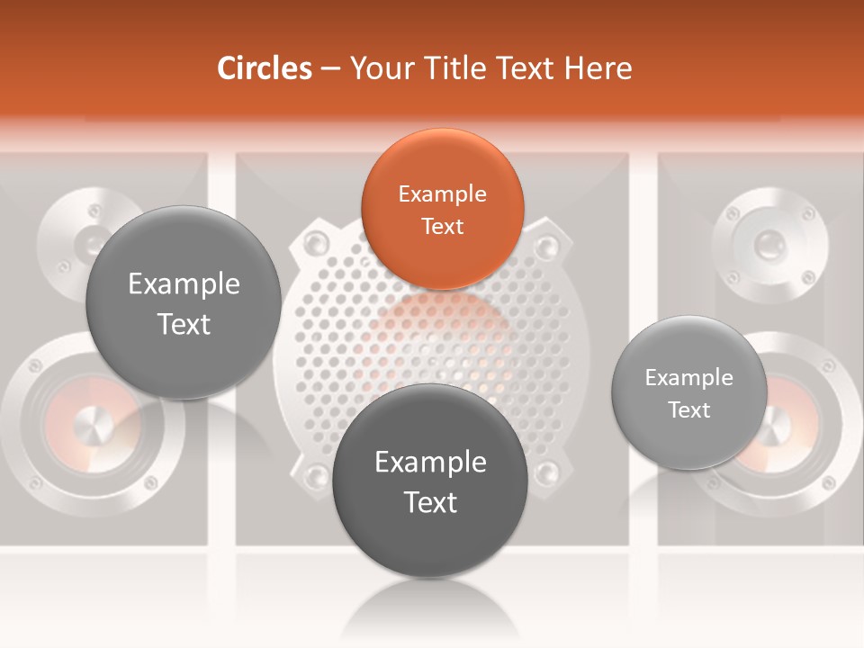 A Set Of Speakers On A White Background PowerPoint Template