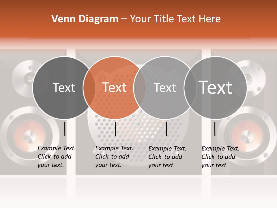 A Set Of Speakers On A White Background PowerPoint Template