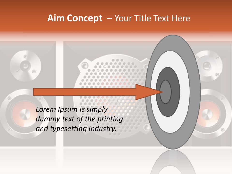 A Set Of Speakers On A White Background PowerPoint Template