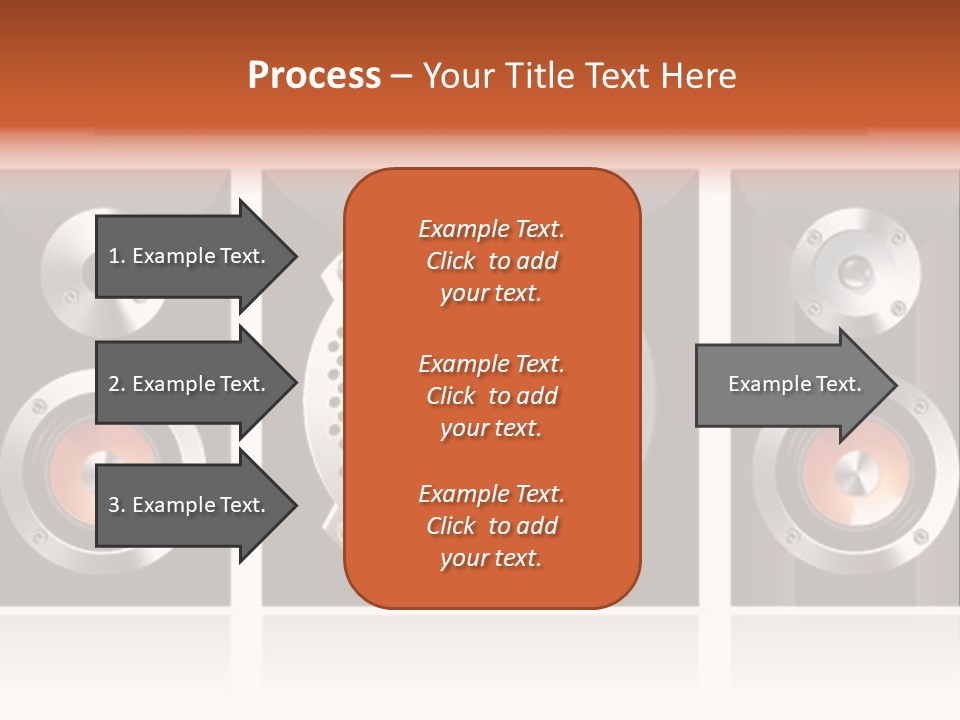 A Set Of Speakers On A White Background PowerPoint Template