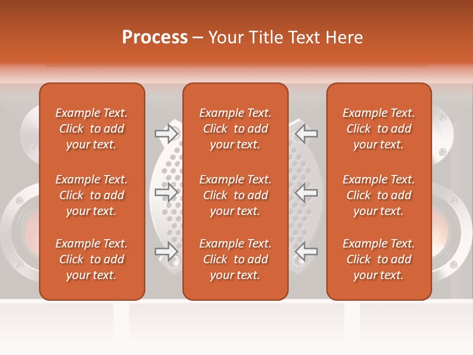A Set Of Speakers On A White Background PowerPoint Template
