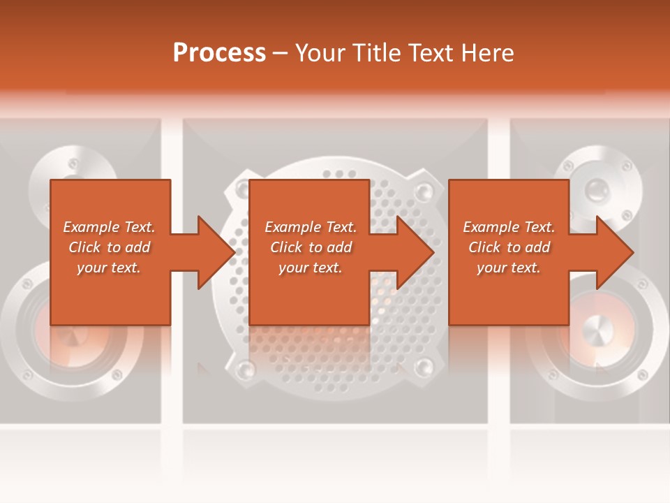 A Set Of Speakers On A White Background PowerPoint Template