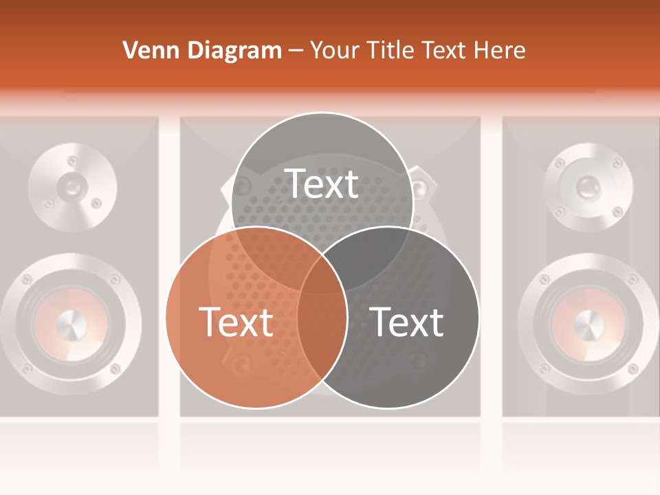 A Set Of Speakers On A White Background PowerPoint Template